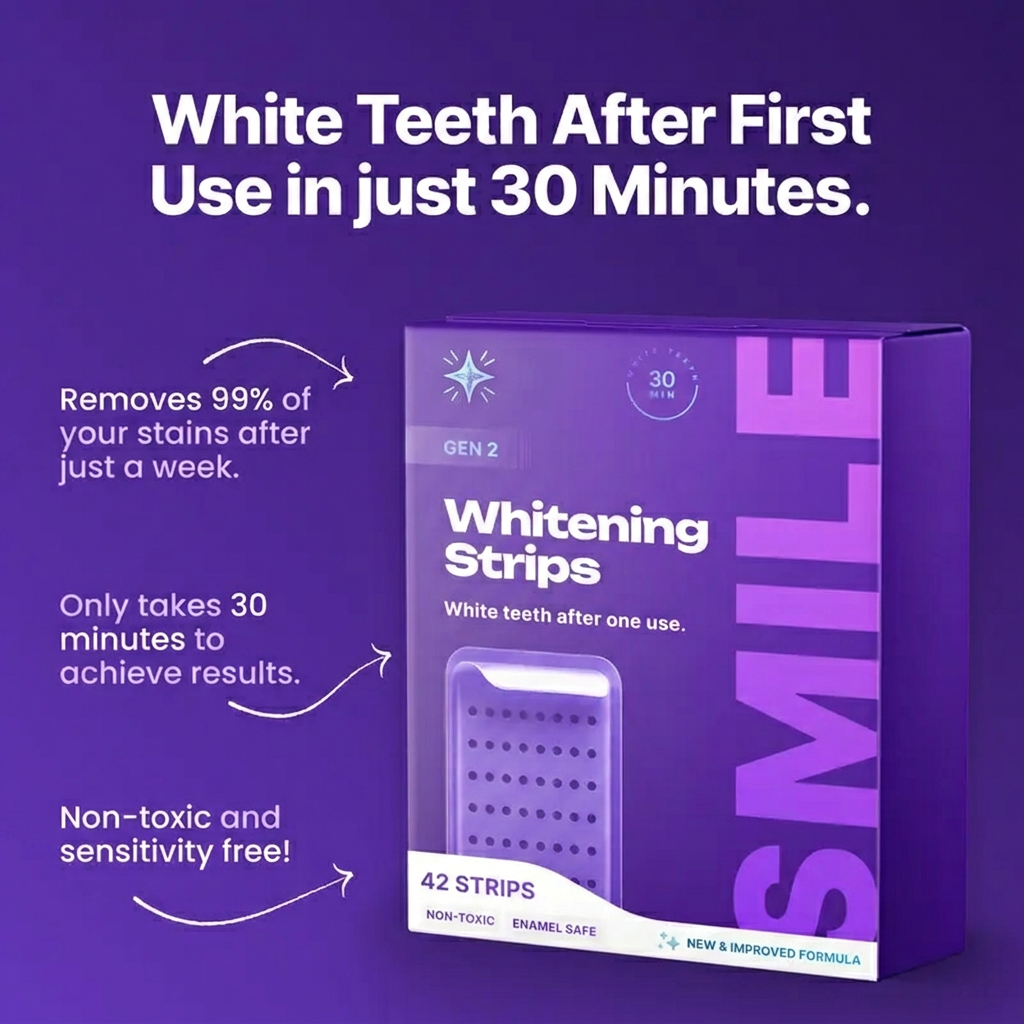 Purple Teeth Whitening Strips