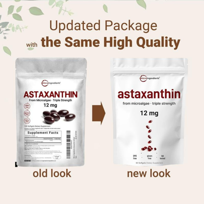 Nature's Most Powerful Skin Protector - 12mg Astaxanthin