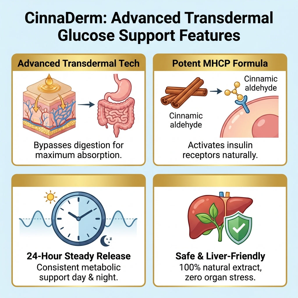 CinnaDerm Glucose Support Patch